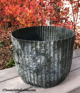 Galvanized Ribbed Barrel Planters, Gardener's Supply